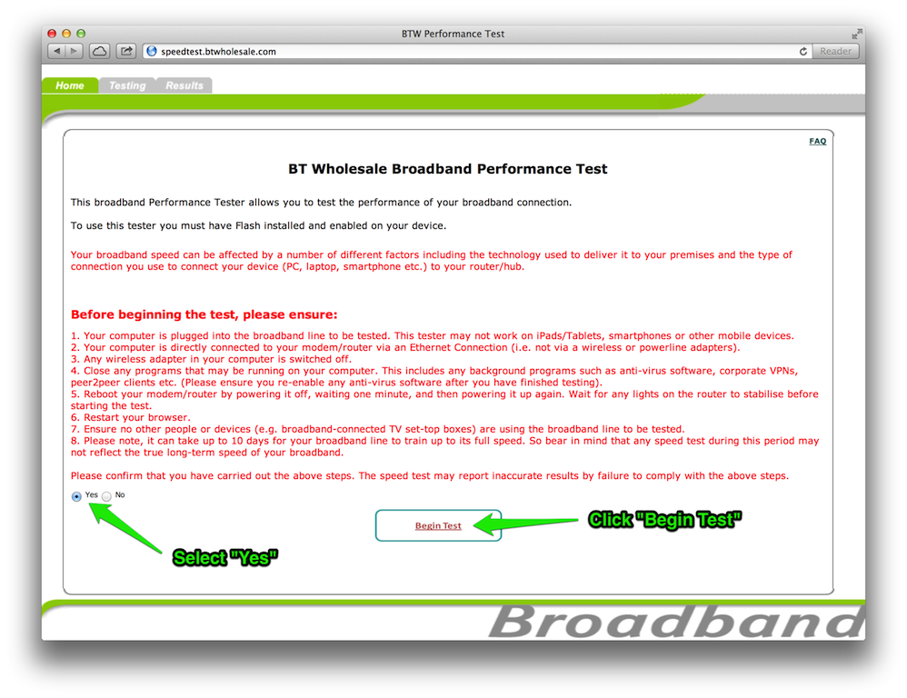 Bt wholesale on sale speed test